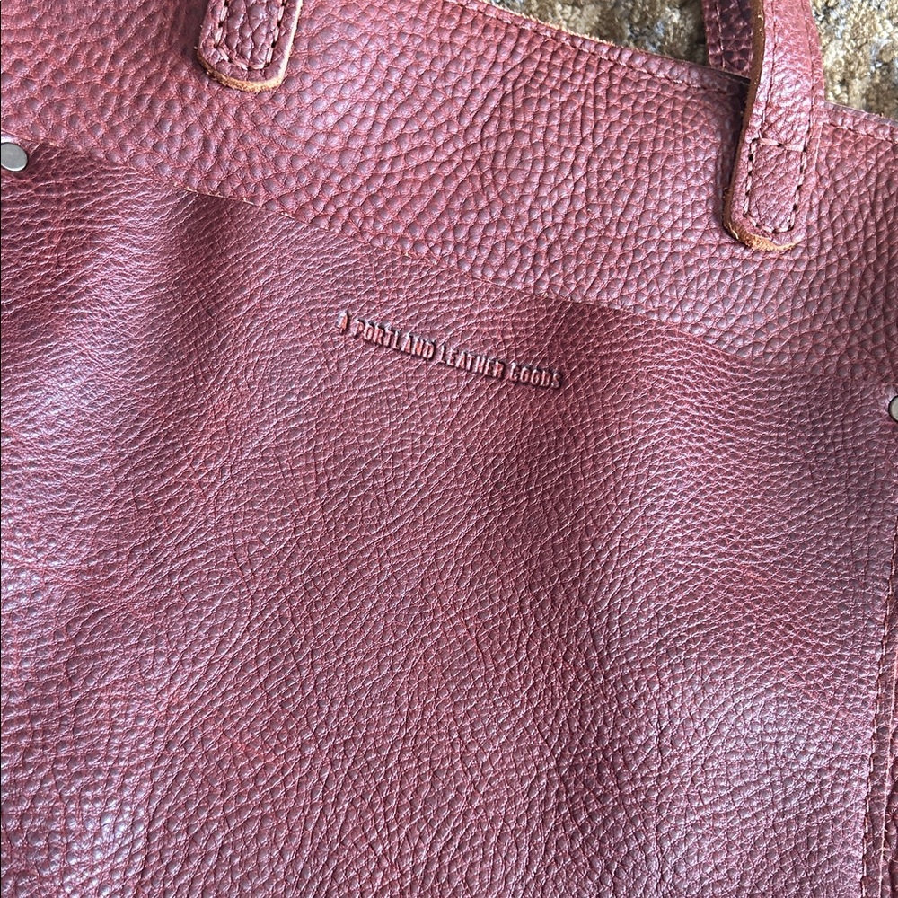 NWOT Portland Leather Women's Brown Mini Crossbody tote Bag - Picture 3 of 8